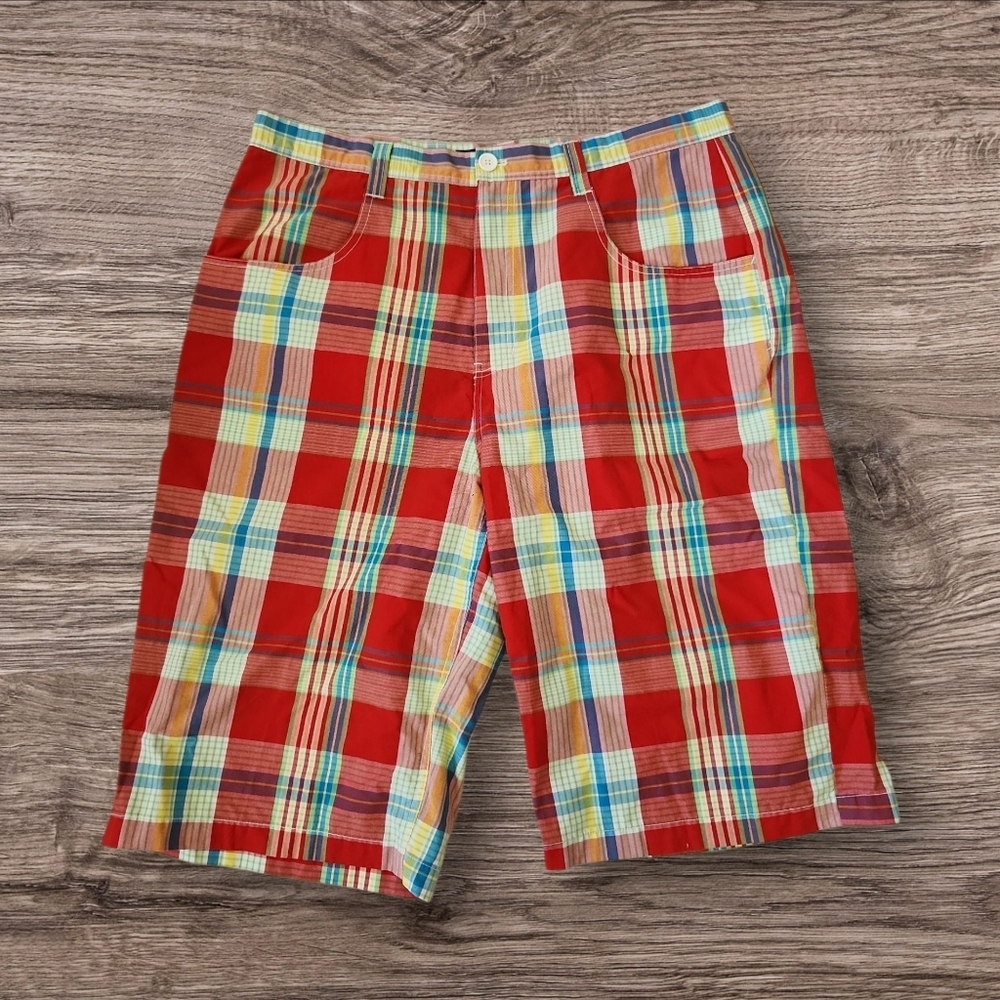 South Pole‎ | Y2K Long Plaid Baggy Shorts Surfer Skater Size 38